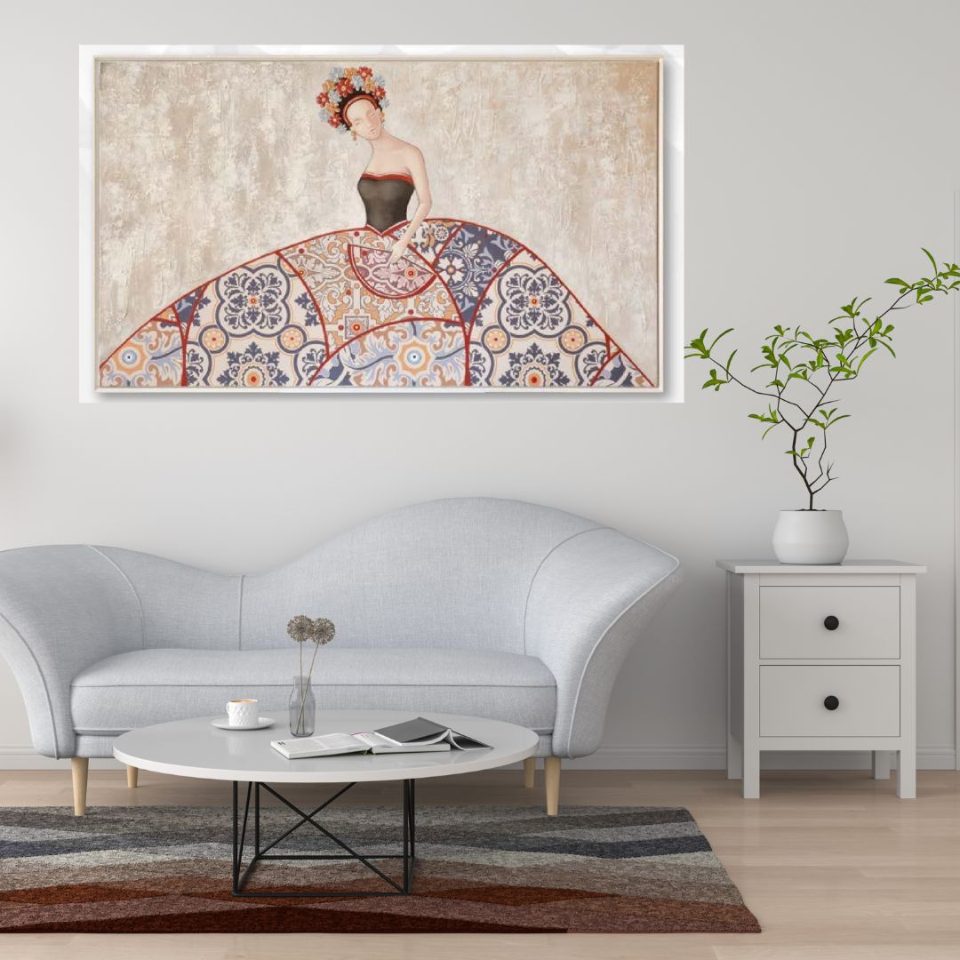 quadro-signorina-stilizzata-