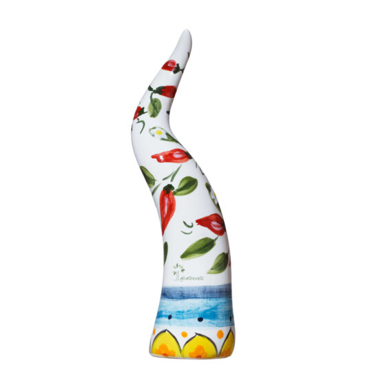 corno in ceramica di capodimonte fantasia (3 misure) - immagine 9