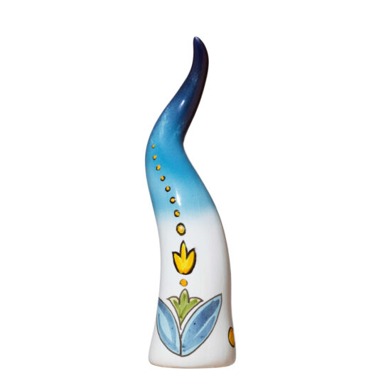 corno in ceramica di capodimonte fantasia (3 misure) - immagine 8