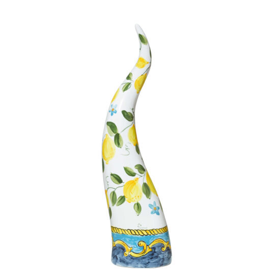 corno in ceramica di capodimonte fantasia (3 misure) - immagine 7