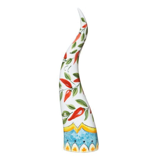 corno in ceramica di capodimonte fantasia (3 misure) - immagine 6