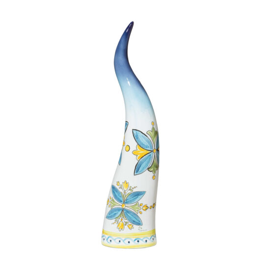 corno in ceramica di capodimonte fantasia (3 misure) - immagine 5