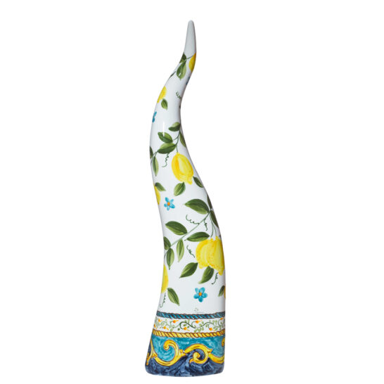 corno in ceramica di capodimonte fantasia (3 misure) - immagine 4
