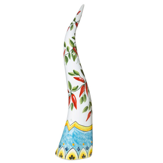 corno in ceramica di capodimonte fantasia (3 misure) - immagine 3