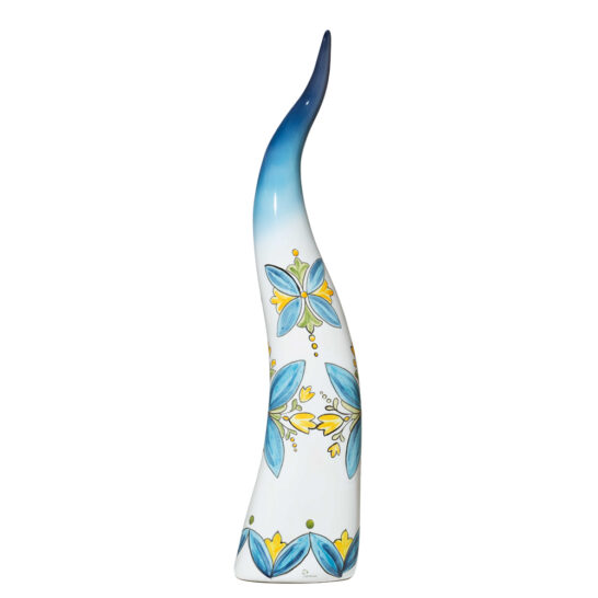 corno in ceramica di capodimonte fantasia (3 misure) - immagine 2