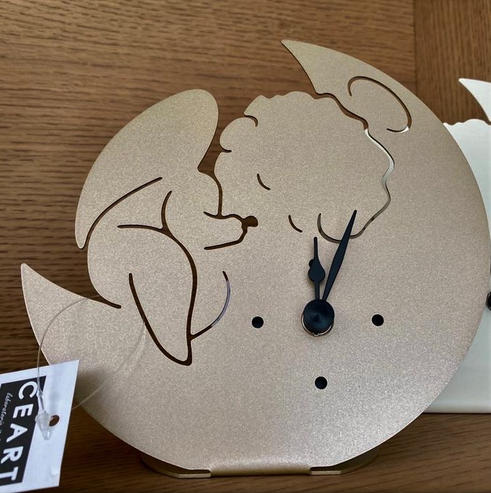 orologio d'appoggio in metallo angelo - immagine 5