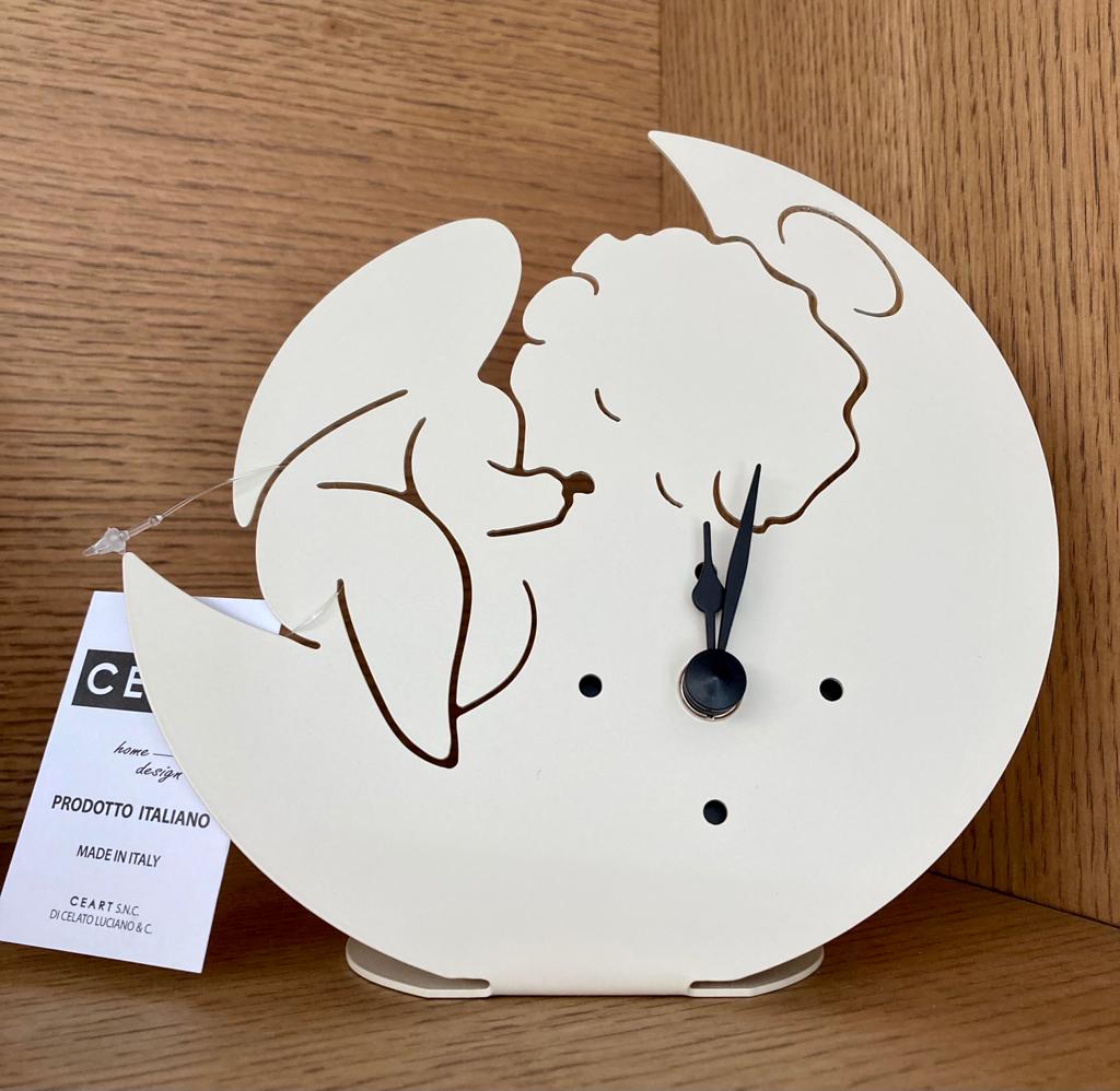 orologio d'appoggio in metallo angelo - immagine 2