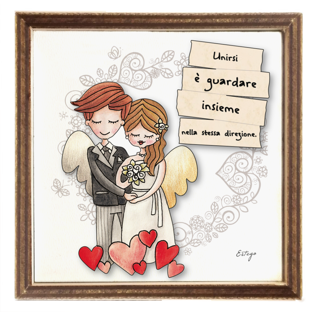 cubo di legno decorato con vasetto ko-dama matrimonio - immagine 8