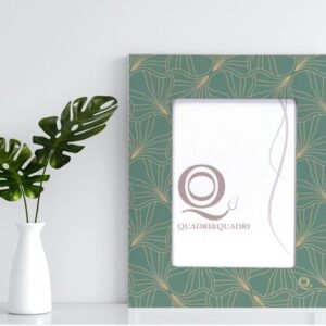 portafoto-in-legno-  verde/oro (3 misure)