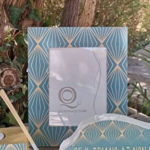 portafoto-in-legno- azzurro/oro (3 misure)