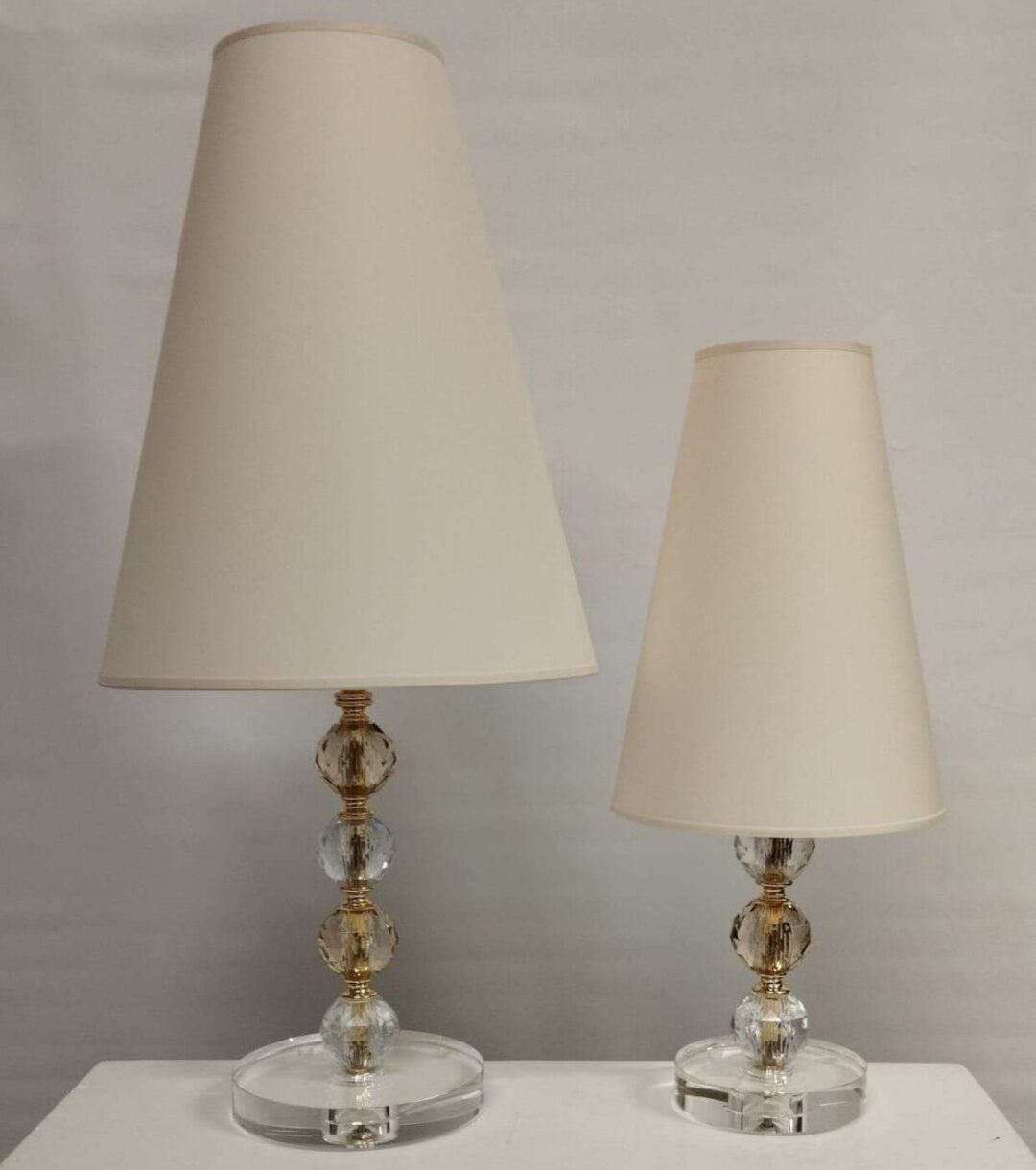 lampada-conica in cristallo panna (2 misure)