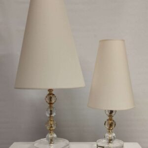 lampada-conica in cristallo panna (2 misure)