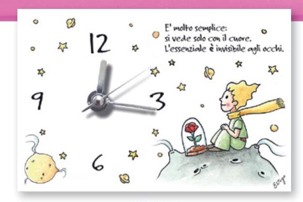 orologio da tavolo Piccolo Principe con frase - immagine 8