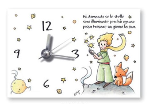 orologio da tavolo Piccolo Principe con frase - immagine 7