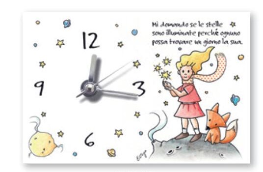orologio da tavolo Piccolo Principe con frase - immagine 6