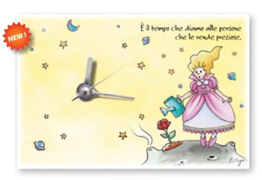 orologio da tavolo Piccolo Principe con frase - immagine 2