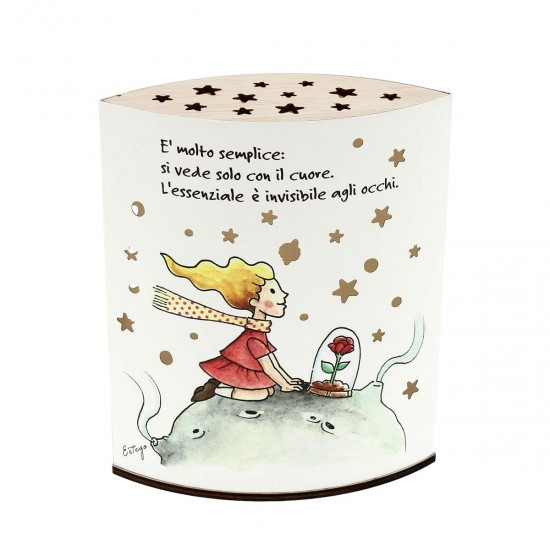lampada notturna Piccolo Principe con frase - immagine 10