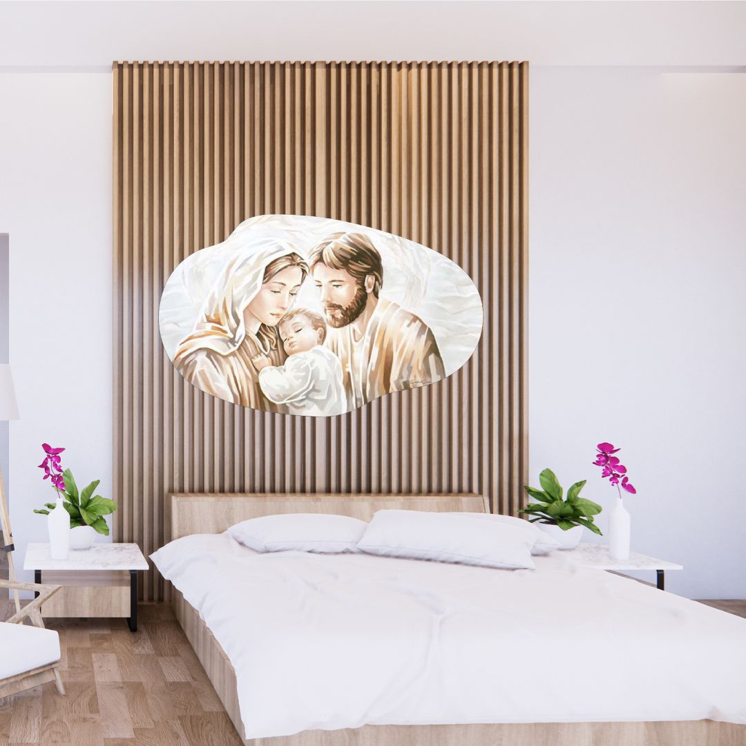 quadro-sacro- famiglia sagomato orizzontale