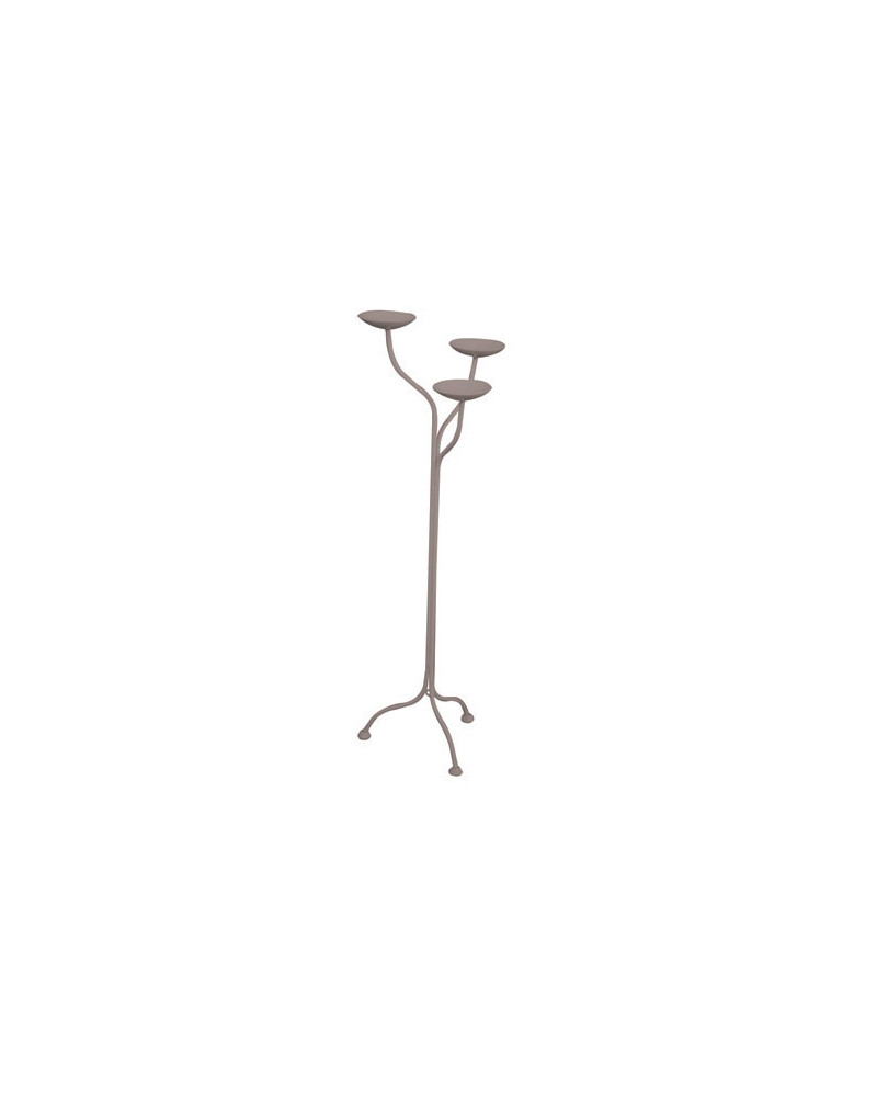 candelabro da terra a 3 braccia in ferro - immagine 2