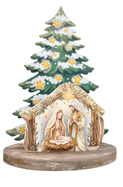 Albero composto con presepe - immagine 2