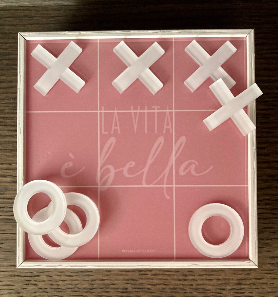 mini gioco tris in legno 14x14 cm - immagine 5