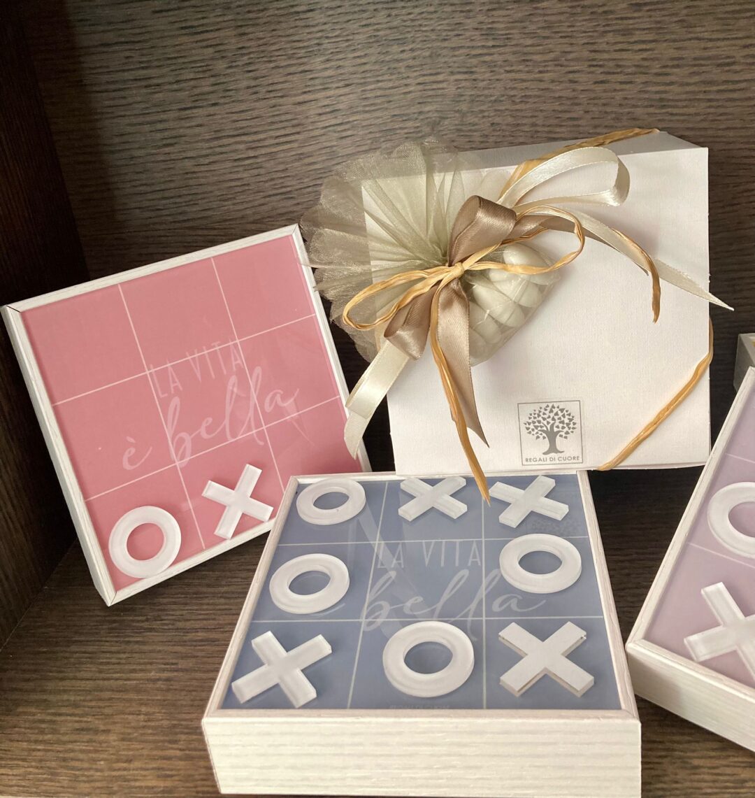 mini gioco tris in legno 14x14 cm - immagine 4