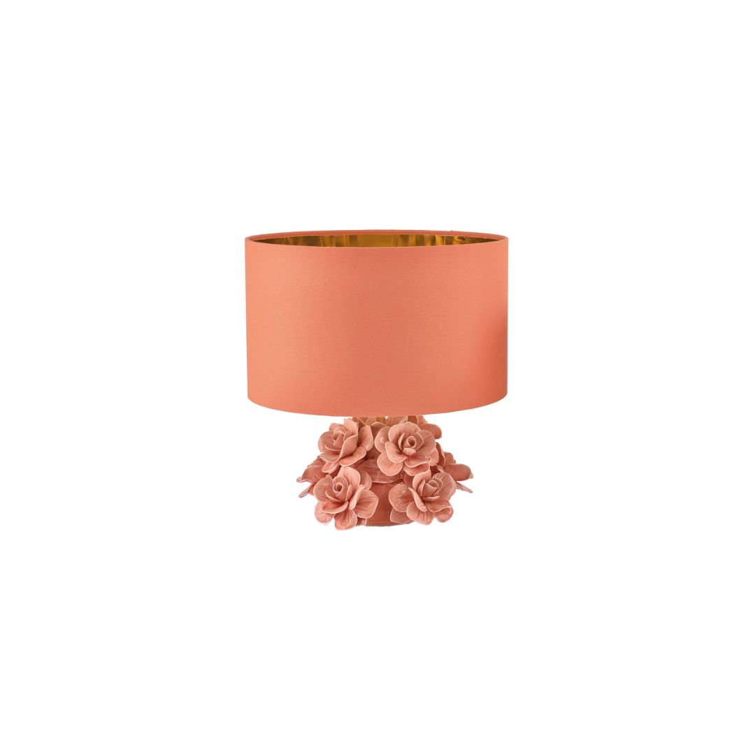 Lume Fiore Rosa in Ceramica Capodimomte( 2 misure) - immagine 5