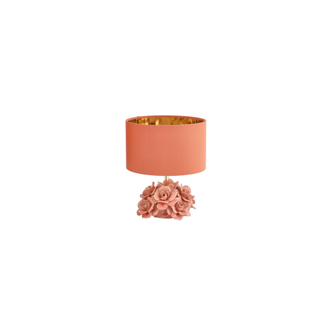 Lume Fiore Rosa in Ceramica Capodimomte( 2 misure) - immagine 4