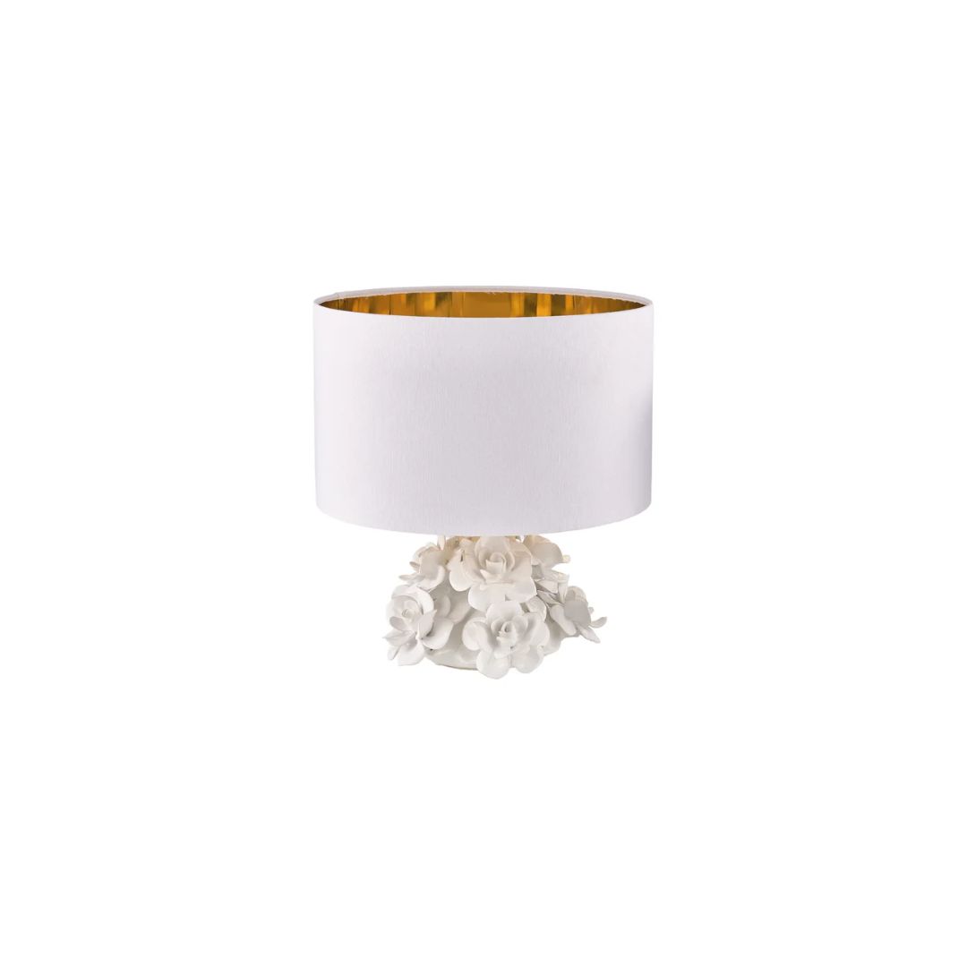 Lume Fiore Rosa in Ceramica Capodimomte( 2 misure) - immagine 3