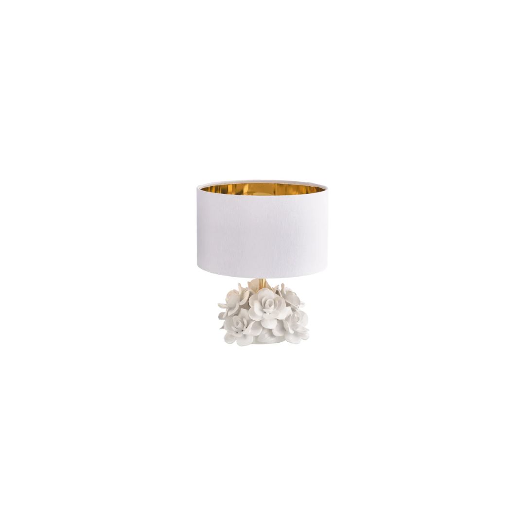 Lume Fiore Rosa in Ceramica Capodimomte( 2 misure) - immagine 2