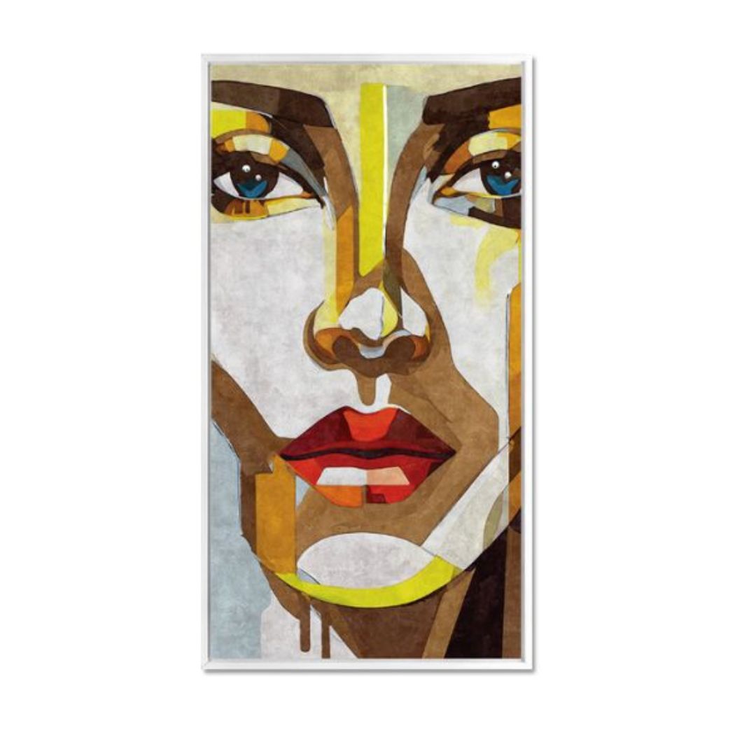 quadro verticale d'autore figurativo viso donna - immagine 2