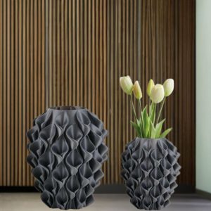 Vaso fiore grigio