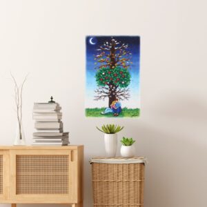 Quadretto senza cornice "Albero delle stagioni" (3 misure)
