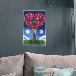 Quadretto senza cornice "Albero dell'amore" (3 misure)